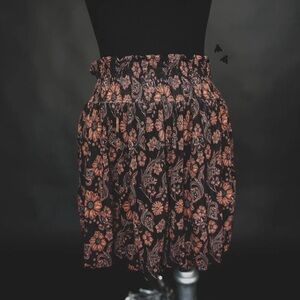 2 Fly “Lather in Leather” Floral Black and Pink Skort